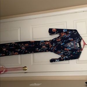 Long navy blue dress